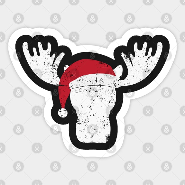 Christmas Moose Christmas Moose Santa Christmas Moose T-Shirt Sweater Hoodie Iphone Samsung Phone Case Coffee Mug Tablet Case Gift Sticker by giftideas